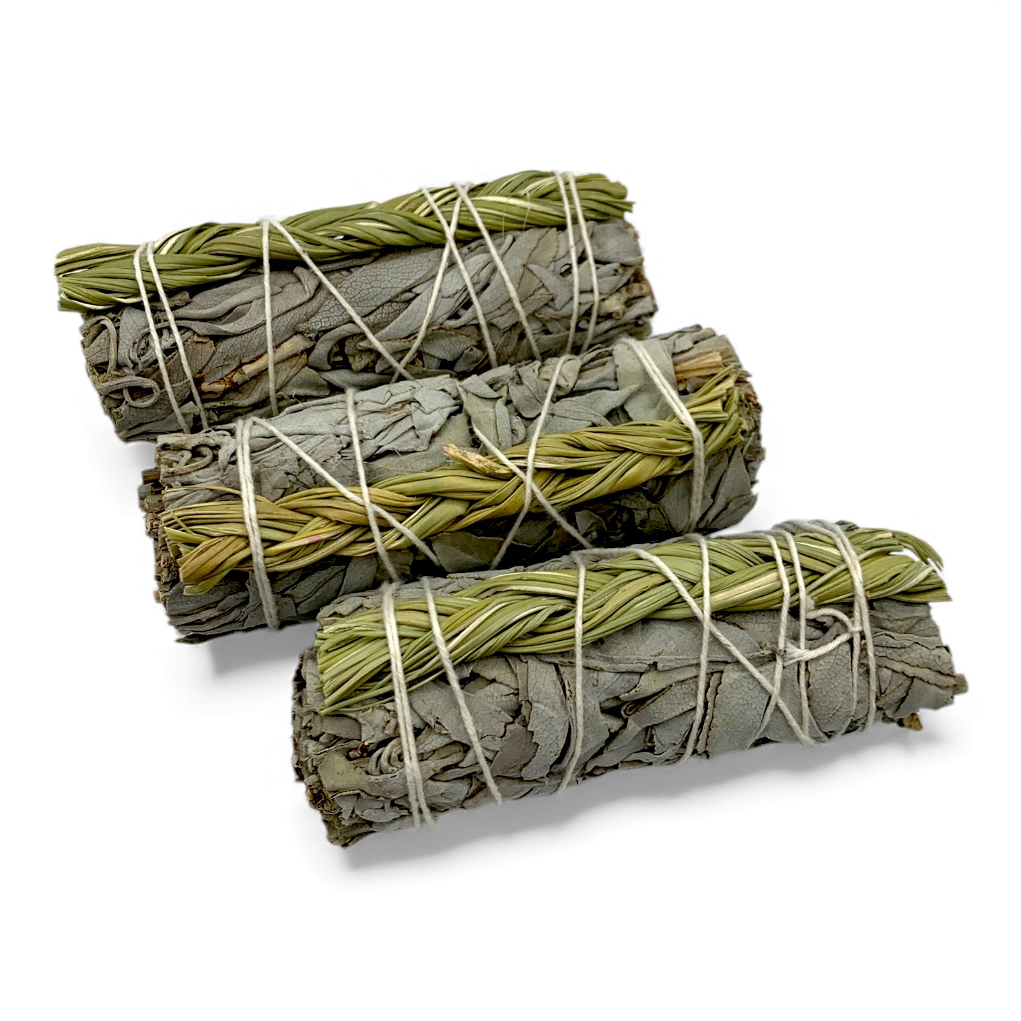 White Sage and Sweetgrass Braid 4" $12